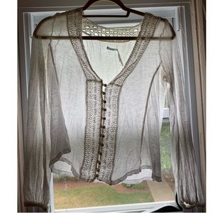 Urban Outfitters White Kimichi Blue Top